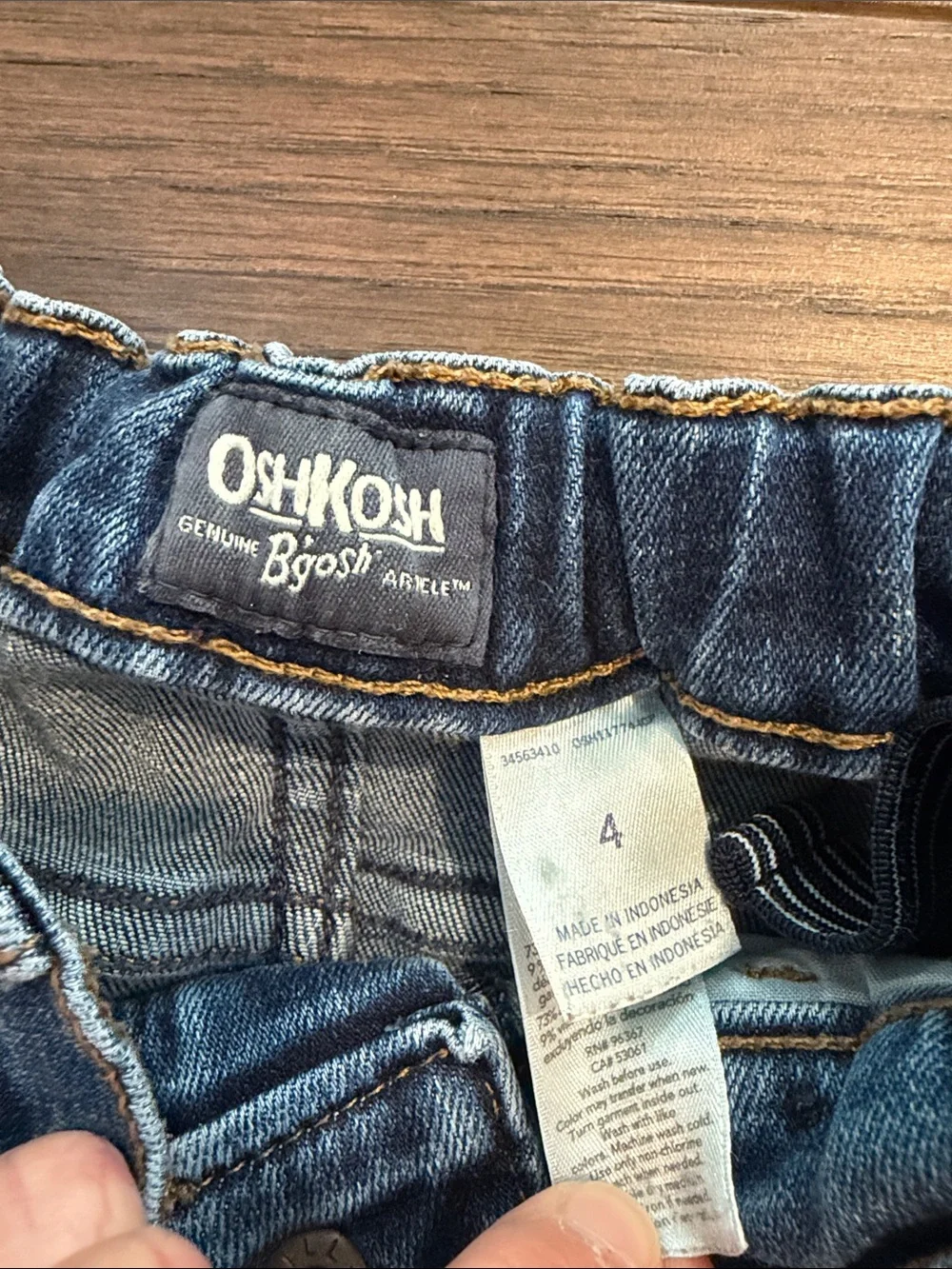 OshKosh B'gosh Toddler Dark Blue Kids Denim Jeans Size 4 - C34-128
